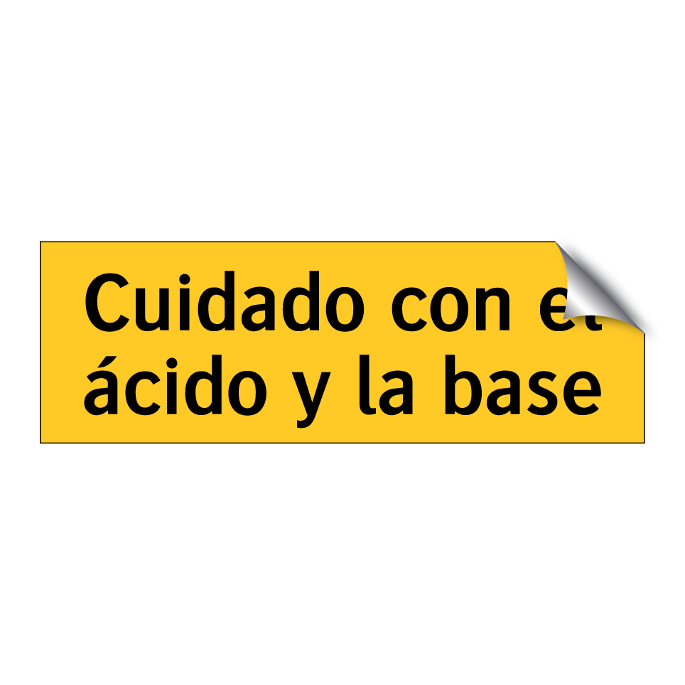 Cuidado con el ácido y la base