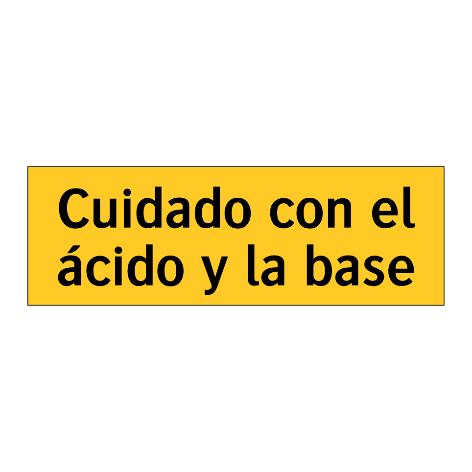 Cuidado con el ácido y la base