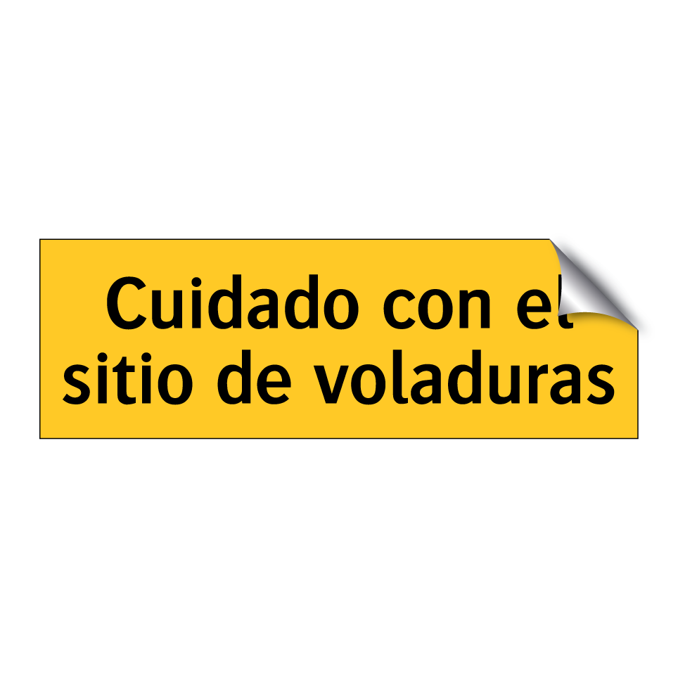 Cuidado con el sitio de voladuras
