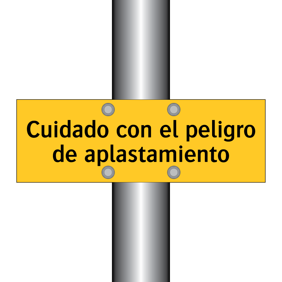 Cuidado con el peligro de aplastamiento