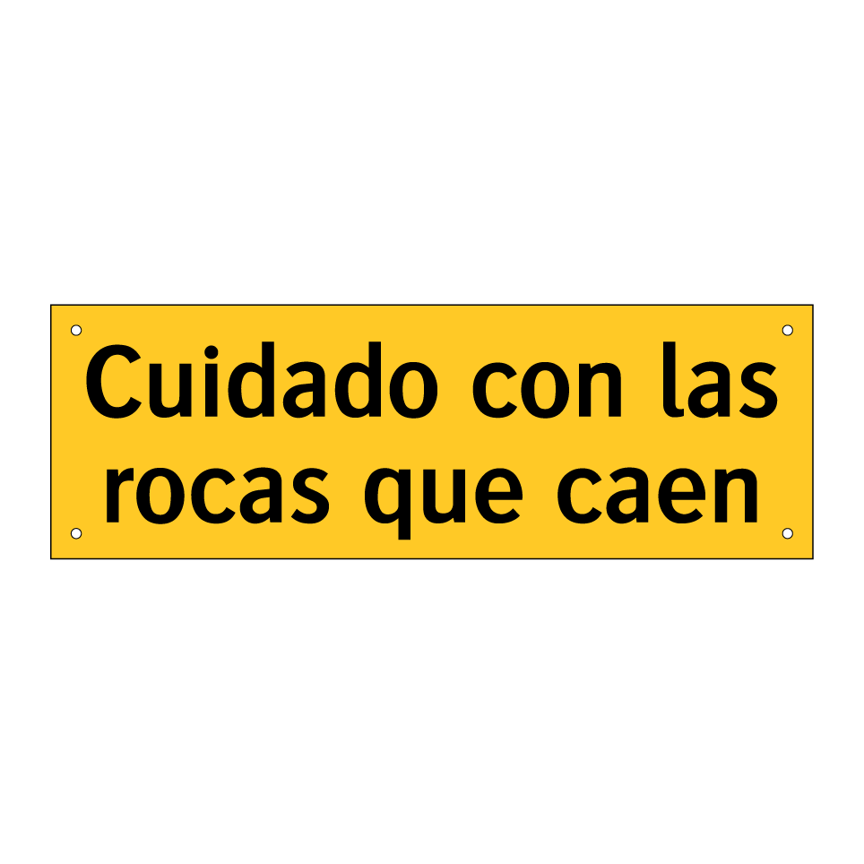 Cuidado con las rocas que caen