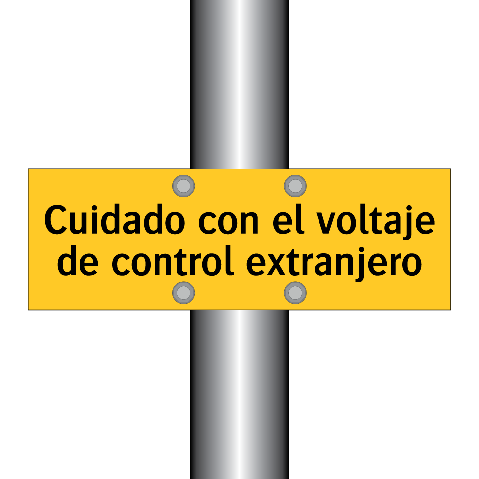 Cuidado con el voltaje de control extranjero