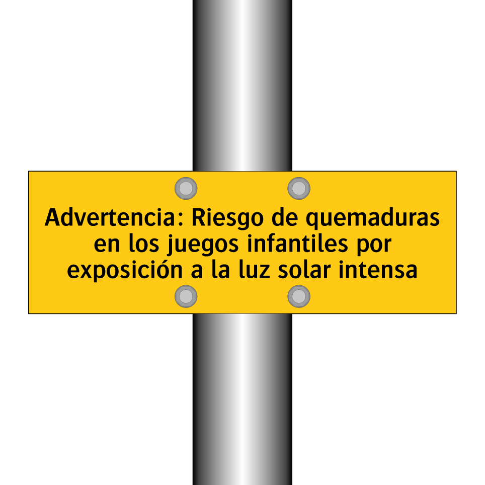 Advertencia: Riesgo de quemaduras en los juegos infantiles por exposición a la luz solar intensa