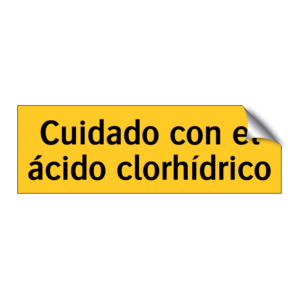 Cuidado con el ácido clorhídrico