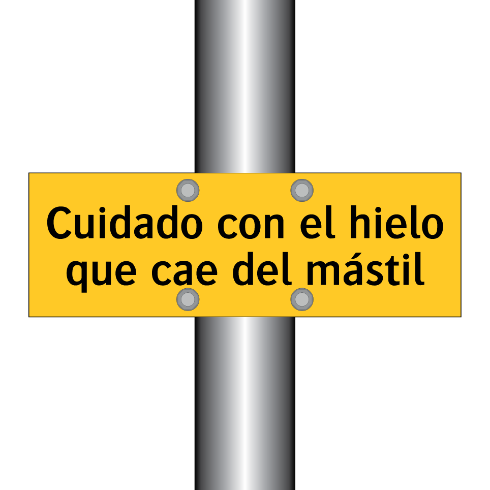 Cuidado con el hielo que cae del mástil