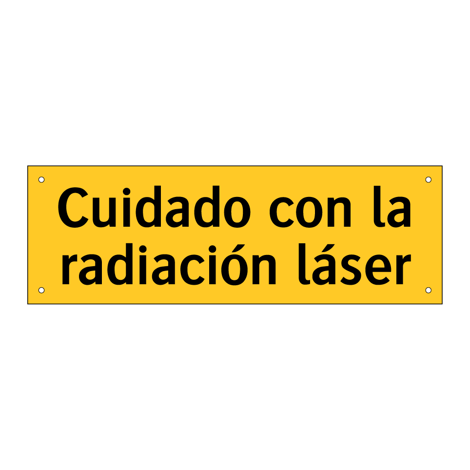 Cuidado con la radiación láser