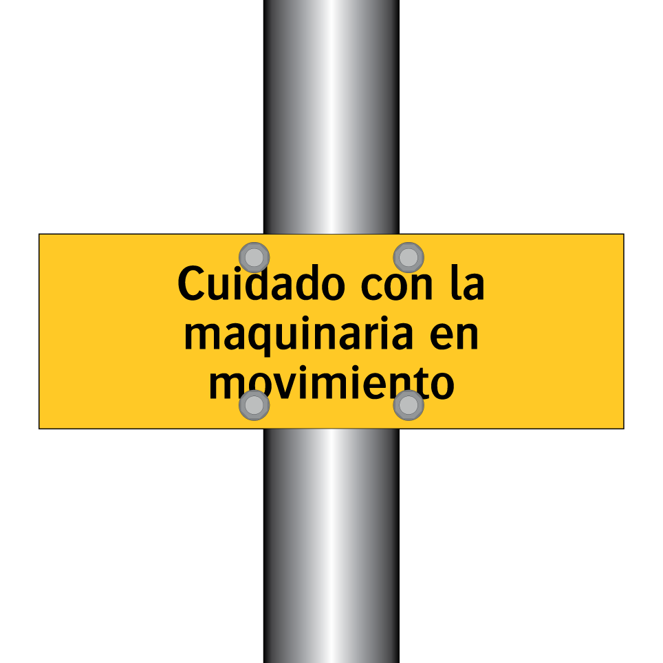Cuidado con la maquinaria en movimiento