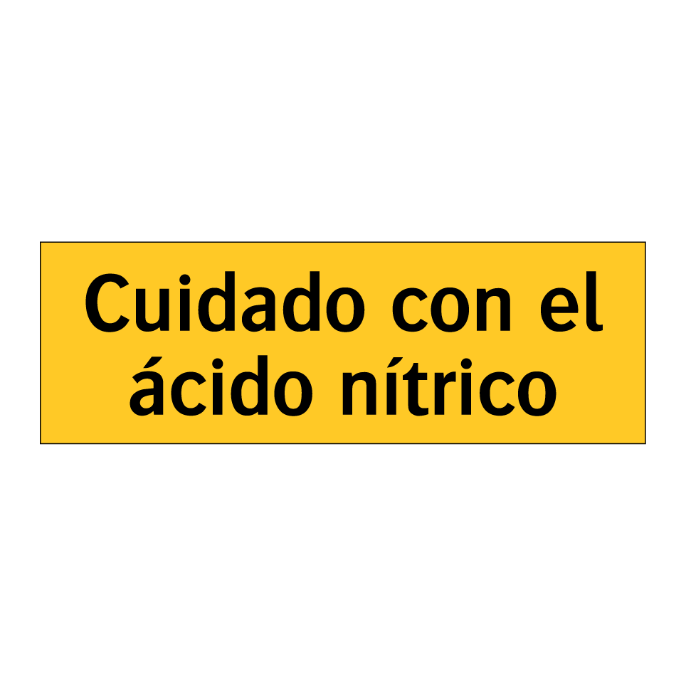 Cuidado con el ácido nítrico