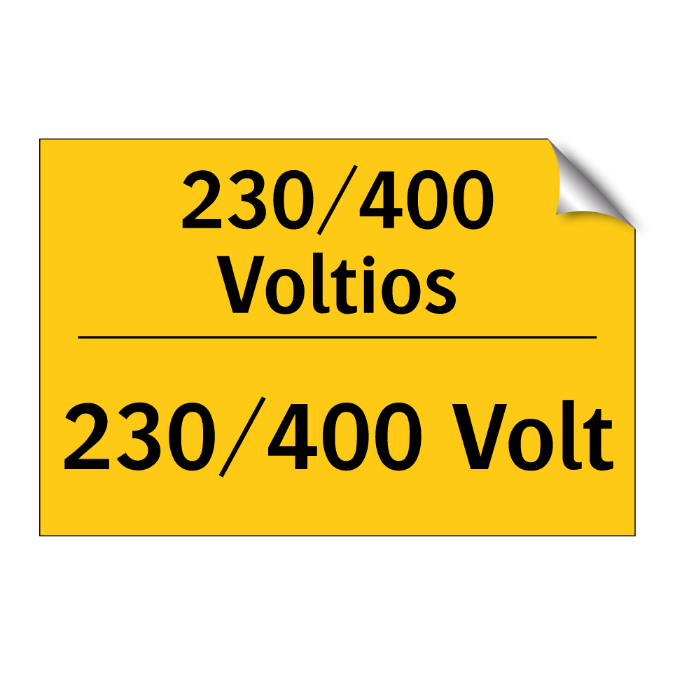 230/400 Voltios - 230/400 Volt