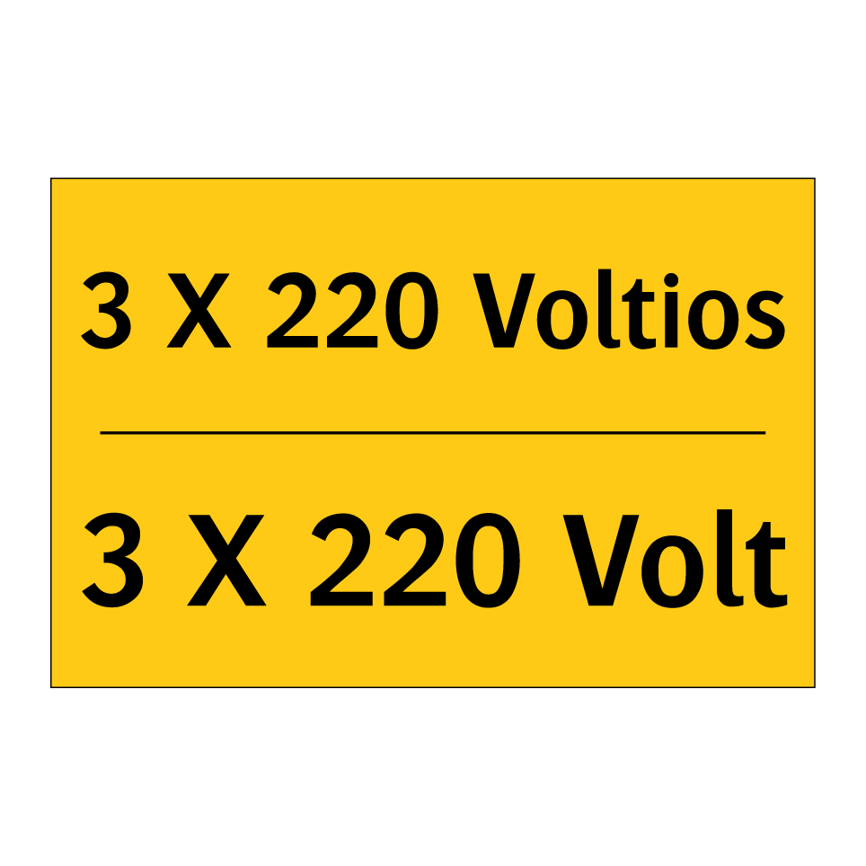 3 X 220 Voltios - 3 X 220 Volt