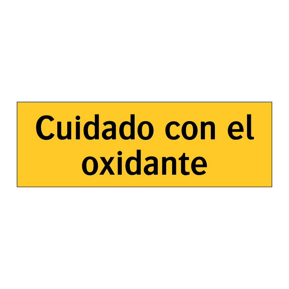 Cuidado con el oxidante
