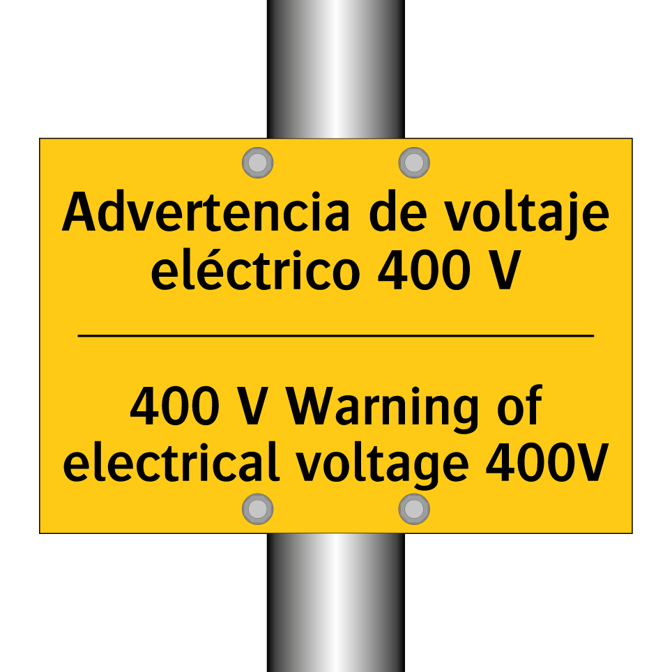 Advertencia de voltaje eléctrico 400 V - 400 V Warning of electrical voltage 400V
