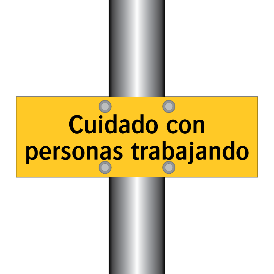 Cuidado con personas trabajando