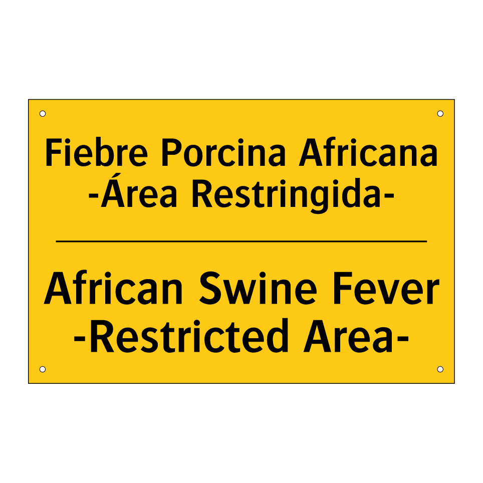 Fiebre Porcina Africana -Área Restringida- - African Swine Fever -Restricted Area-