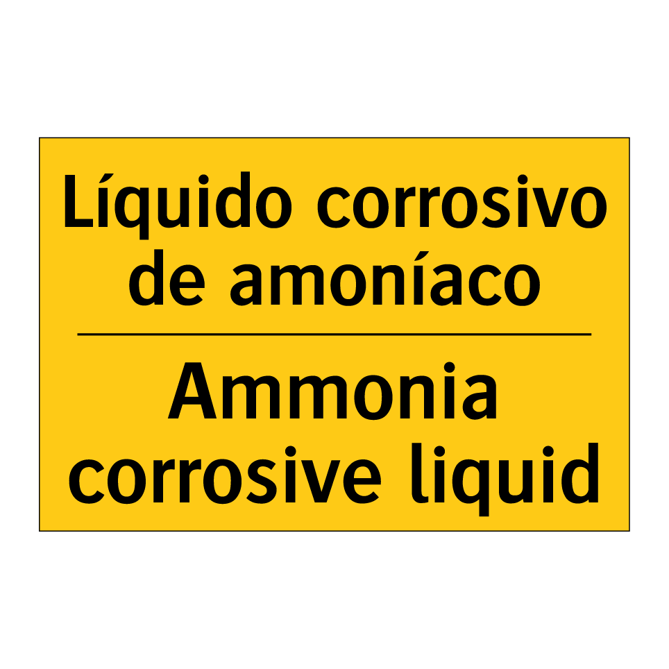 Líquido corrosivo de amoníaco - Ammonia corrosive liquid
