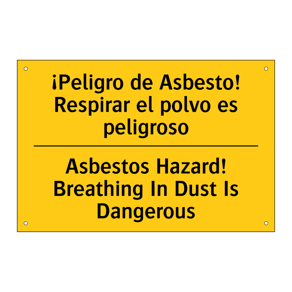 ¡Peligro de Asbesto! Respirar el polvo es peligroso - Asbestos Hazard! Breathing In Dust Is Dangerous