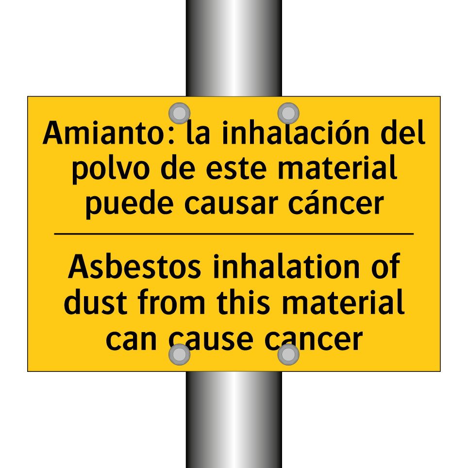 Asbestos inhalation of dust from this material can cause cancer - Asbestos inhalation of dust from this material can cause cancer