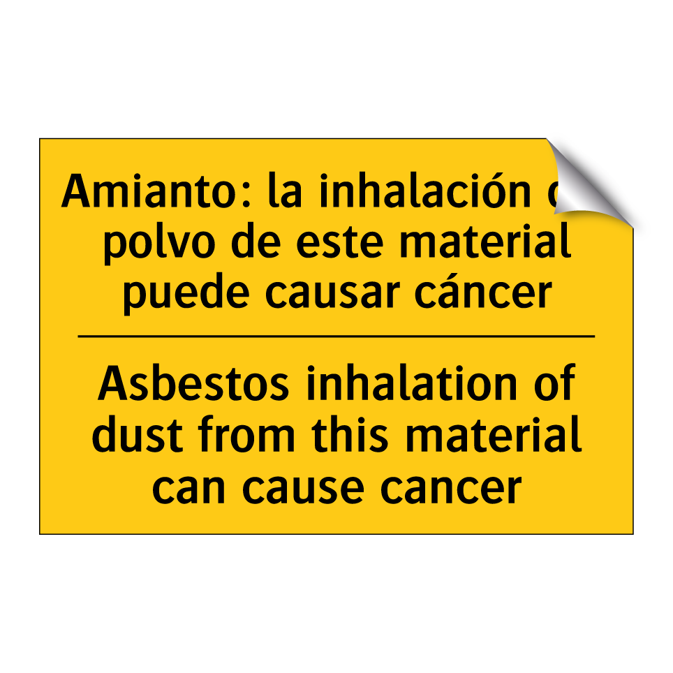Asbestos inhalation of dust from this material can cause cancer - Asbestos inhalation of dust from this material can cause cancer