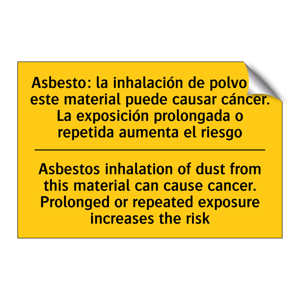 Asbestos inhalation of dust from this material can cause cancer. Prolonged or repeated exposure increases the risk - Asbestos inhalation of dust from this material can cause cancer. Prolonged or repeated exposure increases the risk