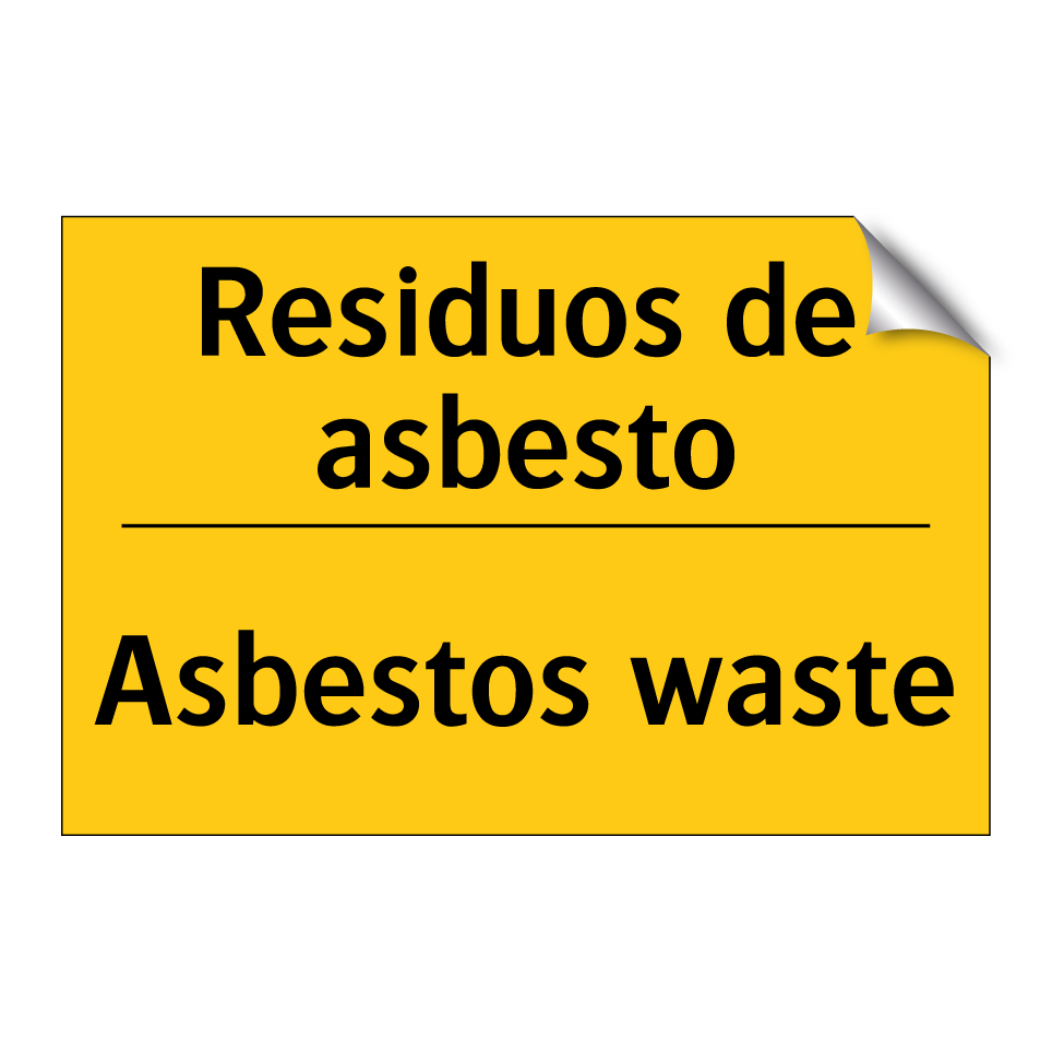 Residuos de asbesto - Asbestos waste