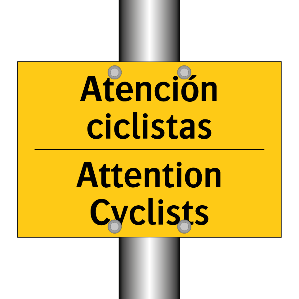 Atención ciclistas - Attention Cyclists
