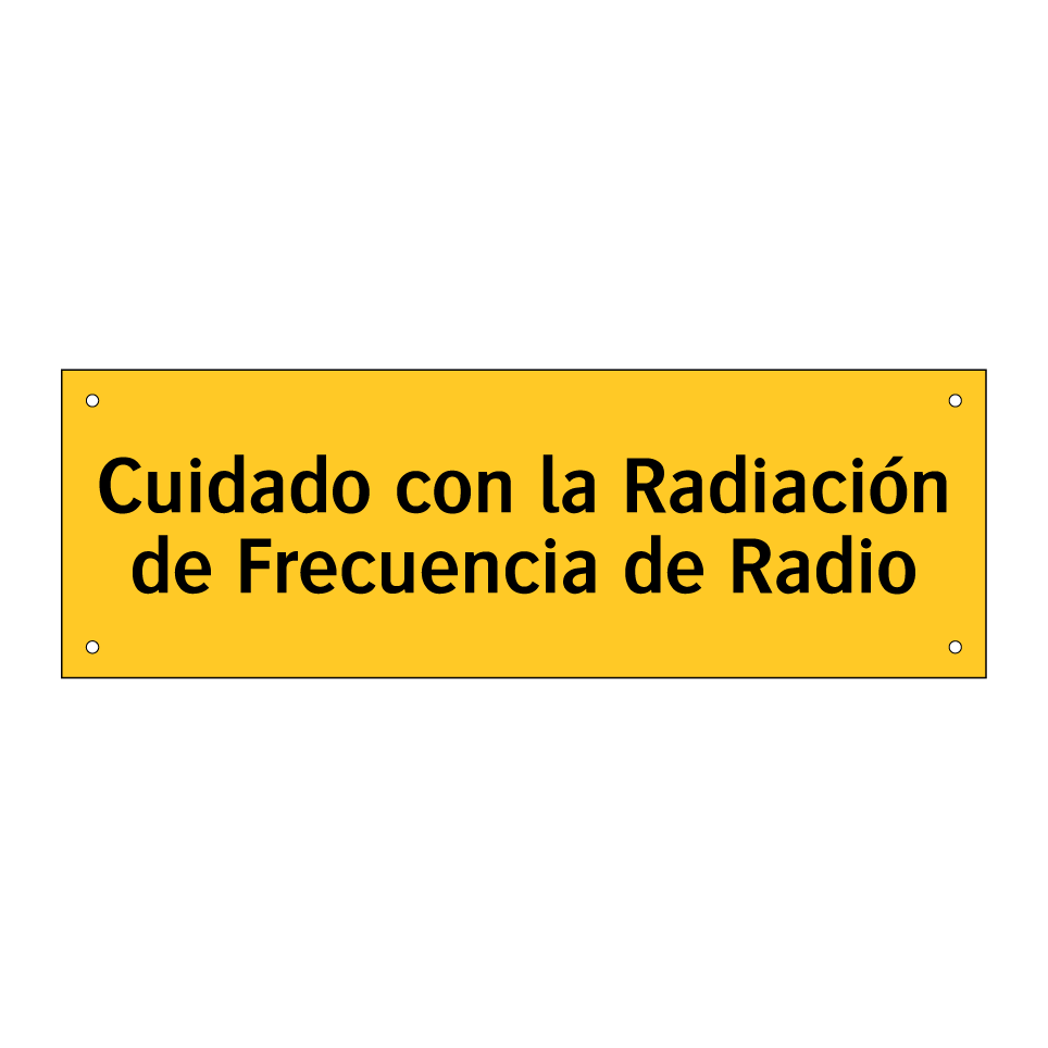 Cuidado con la Radiación de Frecuencia de Radio