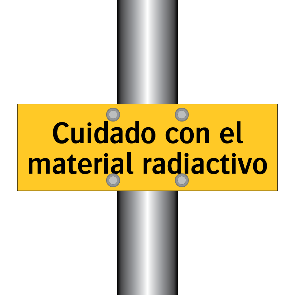 Cuidado con el material radiactivo