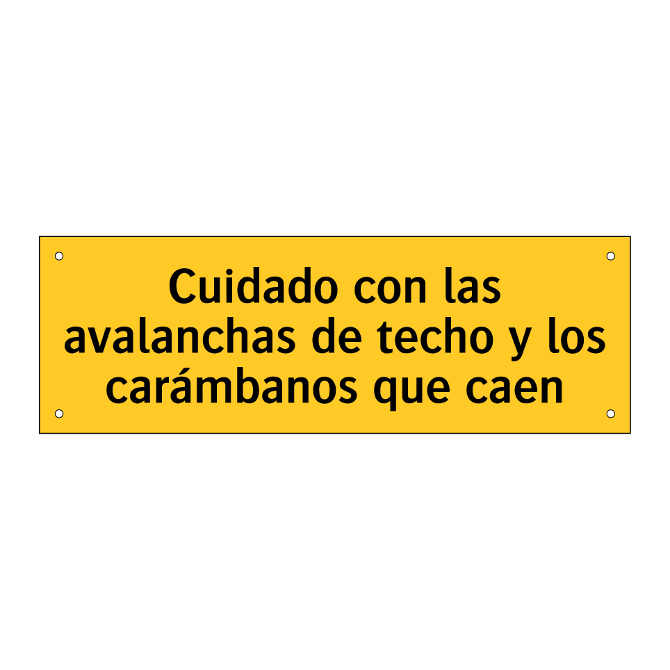 Cuidado con las avalanchas de techo y los carámbanos que caen