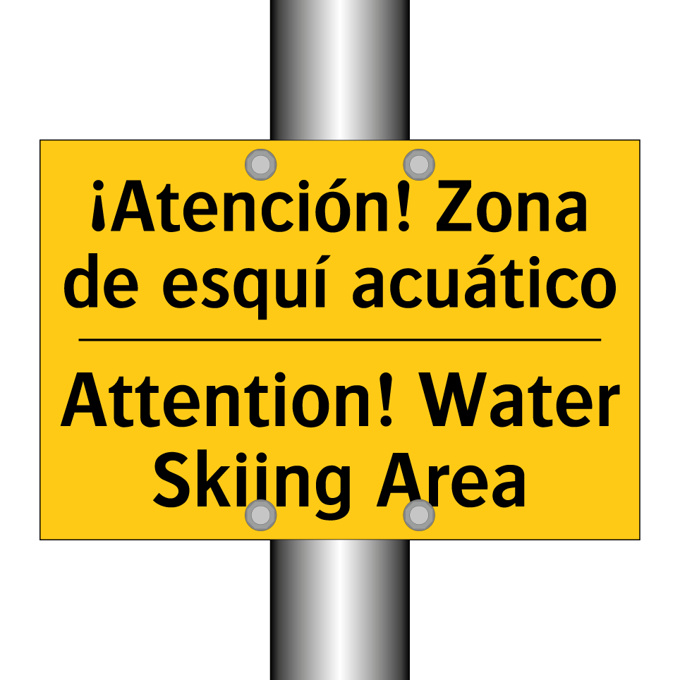 ¡Atención! Zona de esquí acuático - Attention! Water Skiing Area