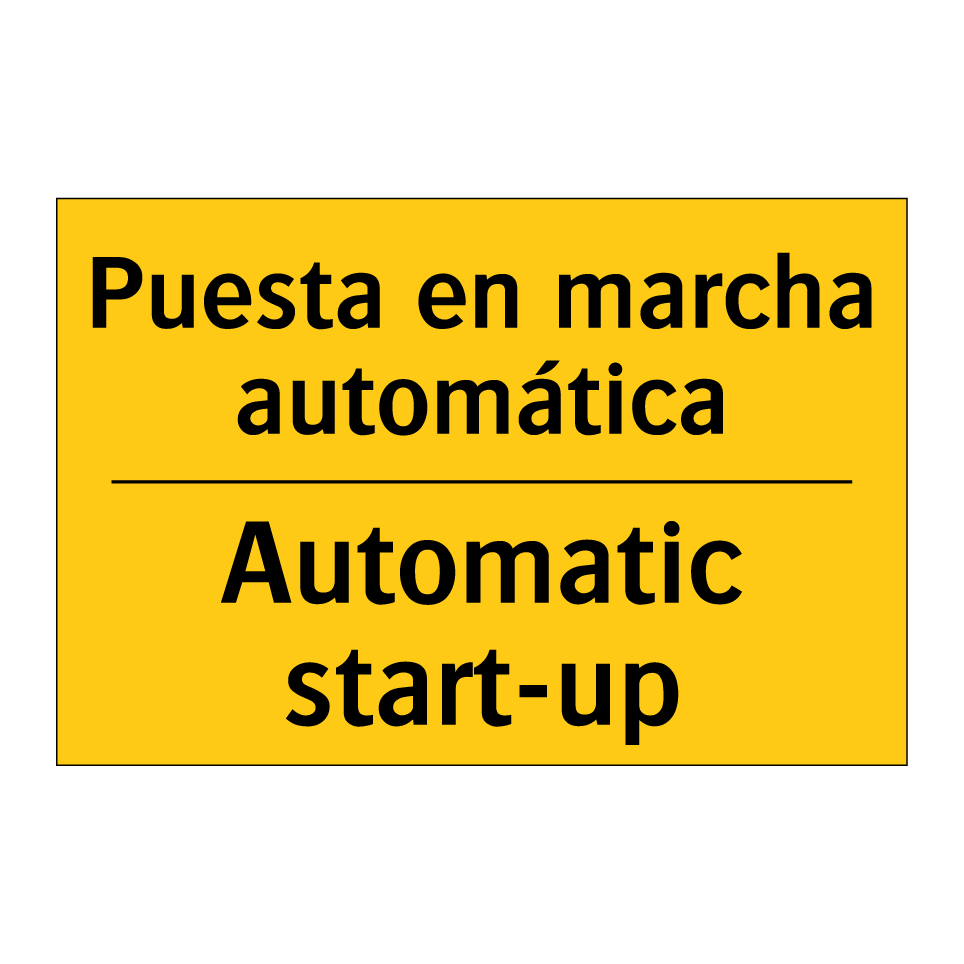 Puesta en marcha automática - Automatic start-up