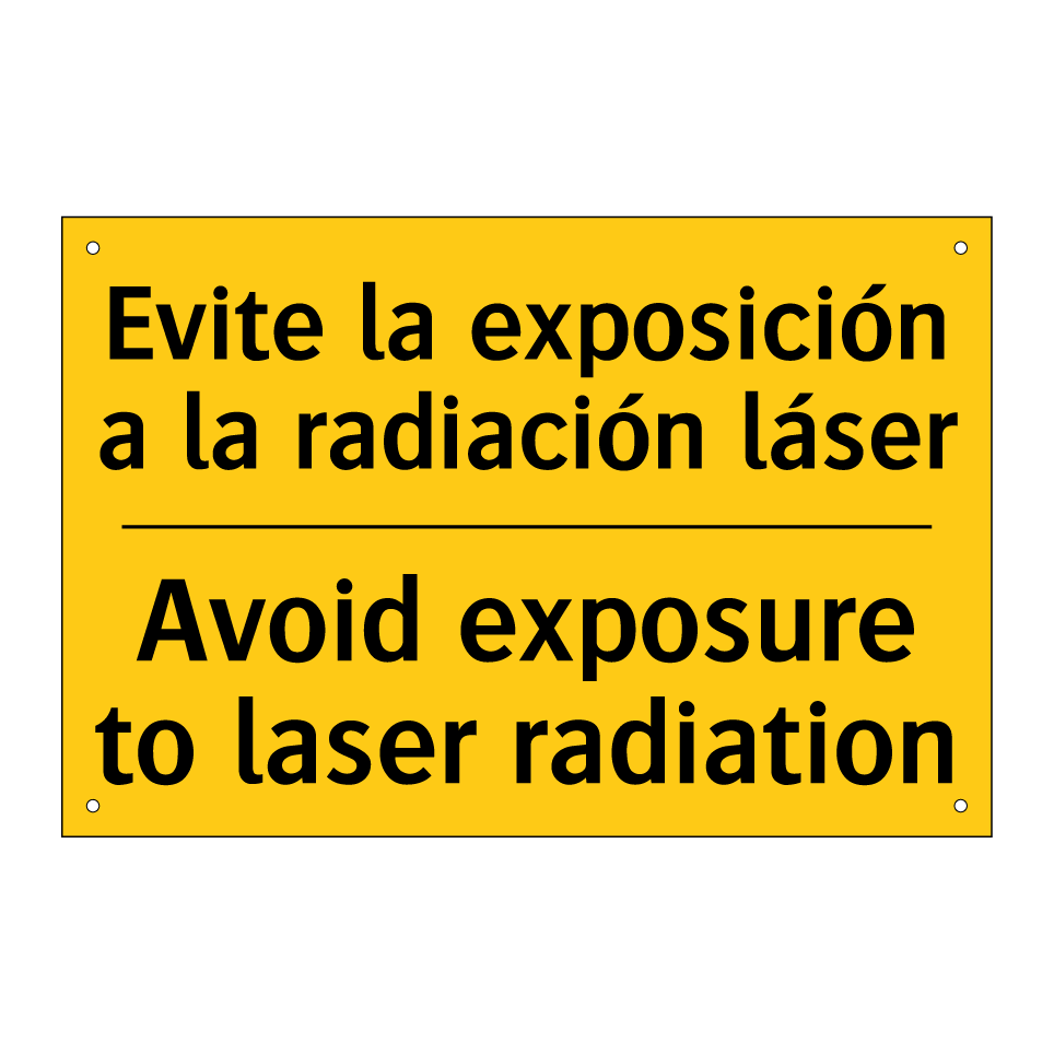 Evite la exposición a la radiación láser - Avoid exposure to laser radiation