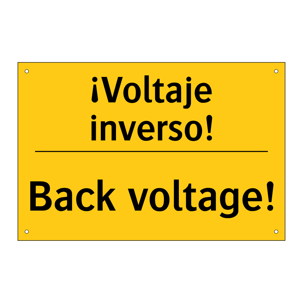 ¡Voltaje inverso! - Back voltage!
