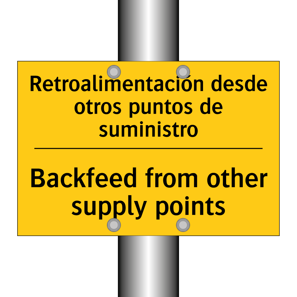 Retroalimentación desde otros puntos de suministro - Backfeed from other supply points