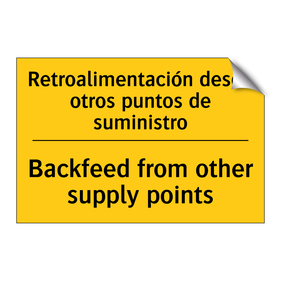 Retroalimentación desde otros puntos de suministro - Backfeed from other supply points