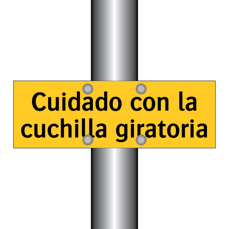 Cuidado con la cuchilla giratoria
