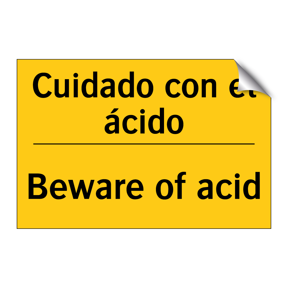 Cuidado con el ácido - Beware of acid
