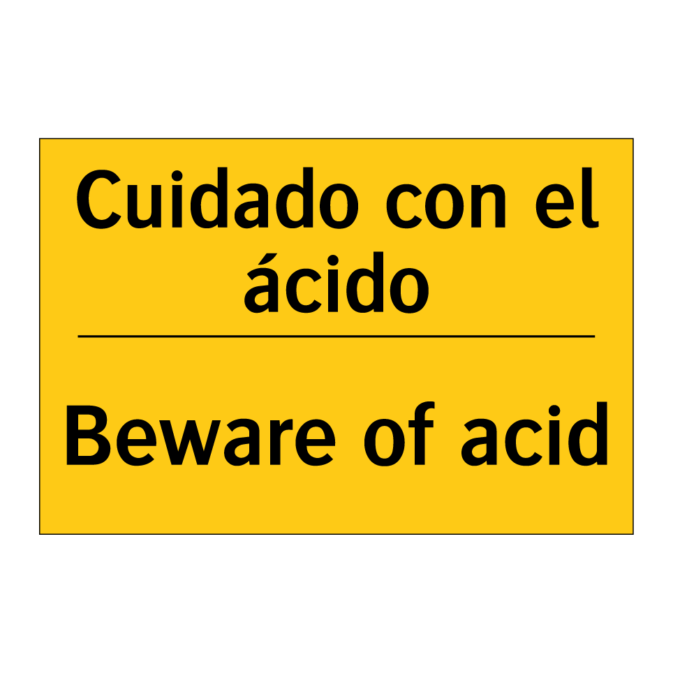 Cuidado con el ácido - Beware of acid