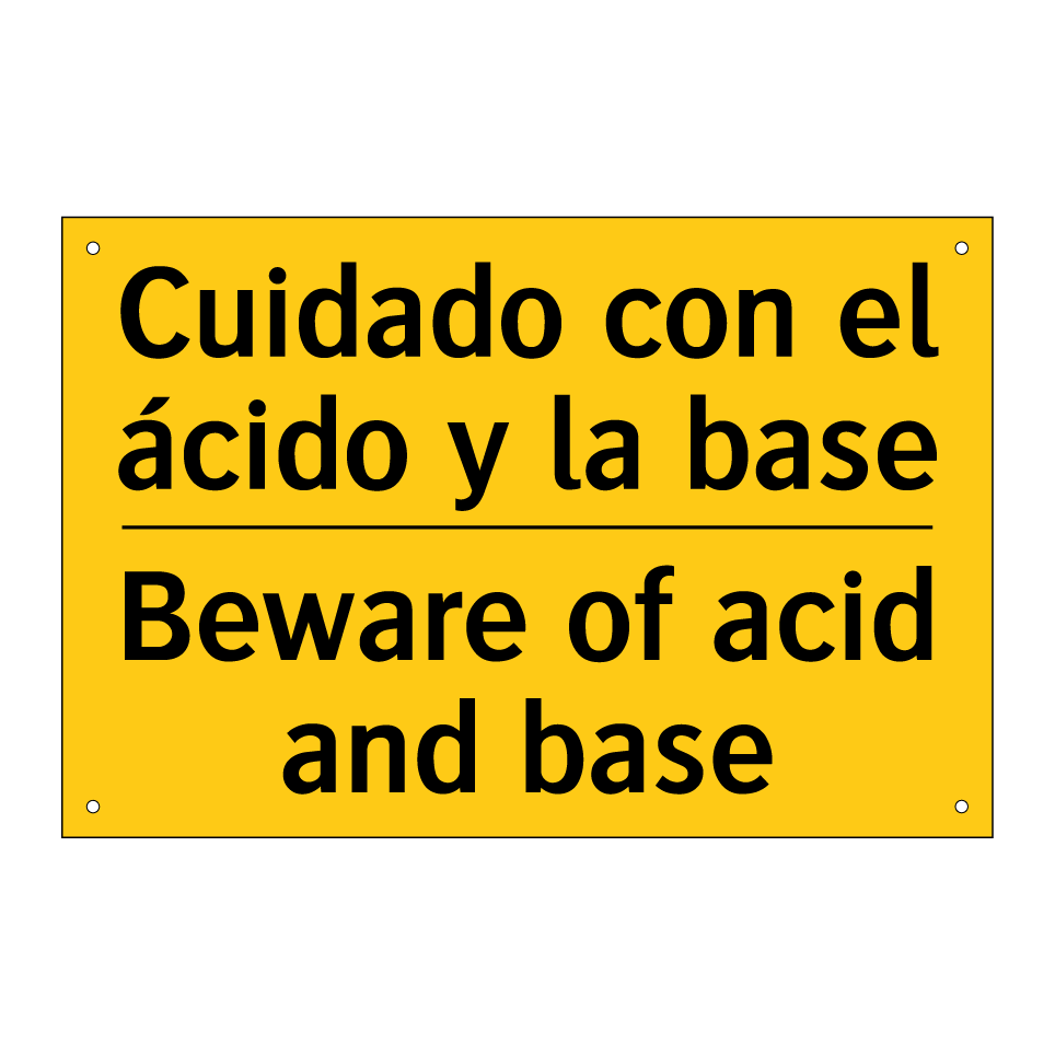 Cuidado con el ácido y la base - Beware of acid and base