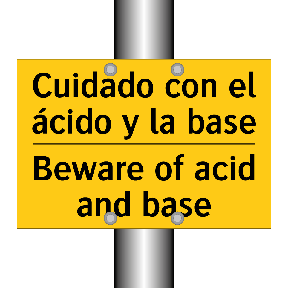 Cuidado con el ácido y la base - Beware of acid and base