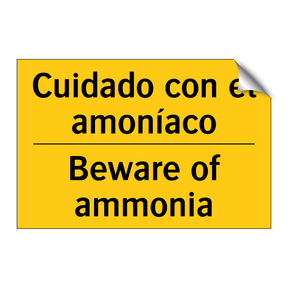 Cuidado con el amoníaco - Beware of ammonia