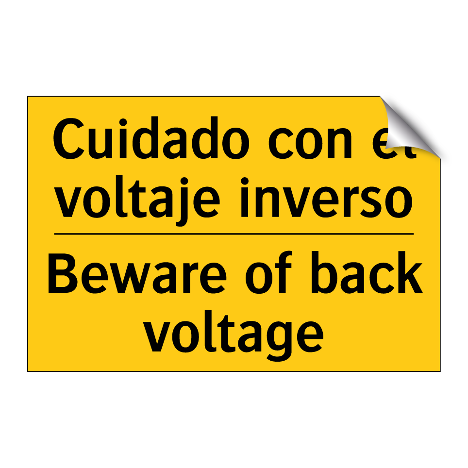 Cuidado con el voltaje inverso - Beware of back voltage