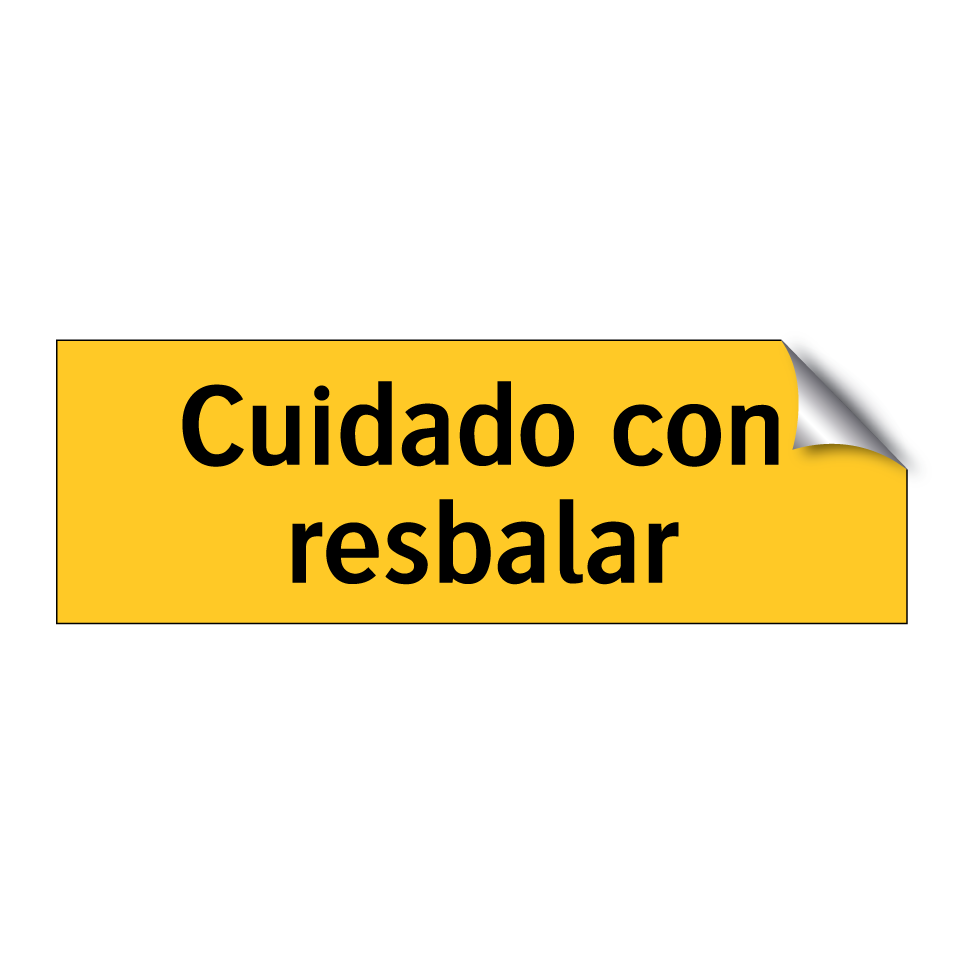 Cuidado con resbalar