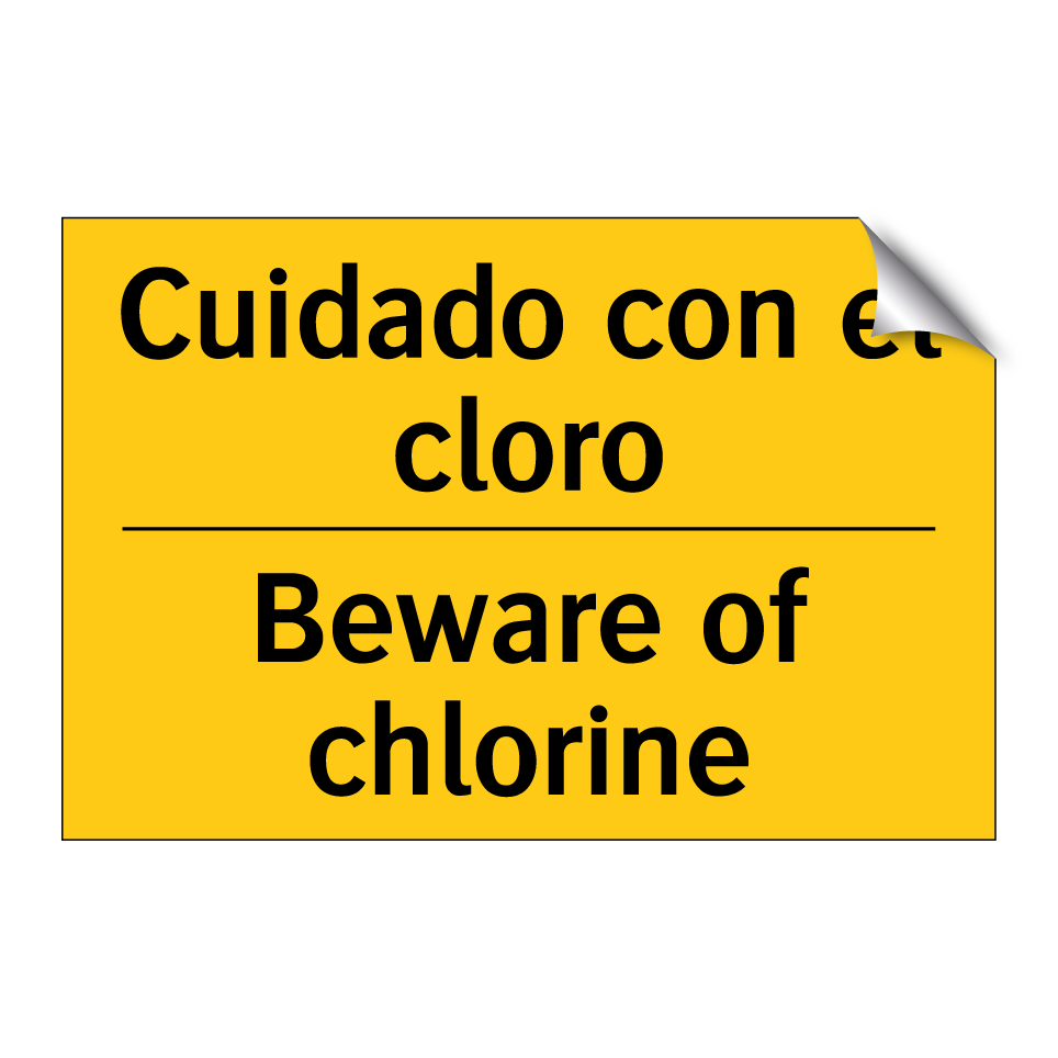 Cuidado con el cloro - Beware of chlorine