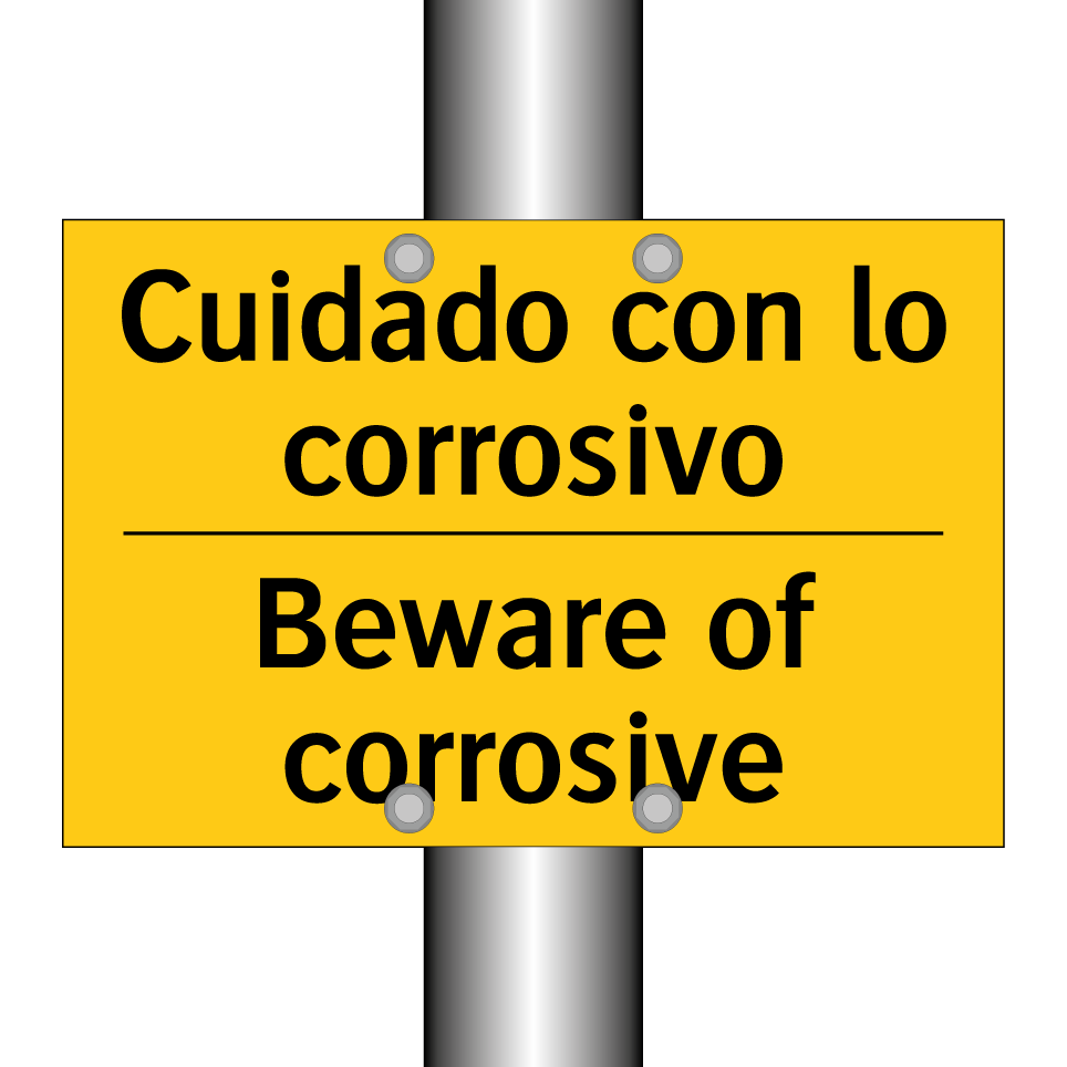Cuidado con lo corrosivo - Beware of corrosive