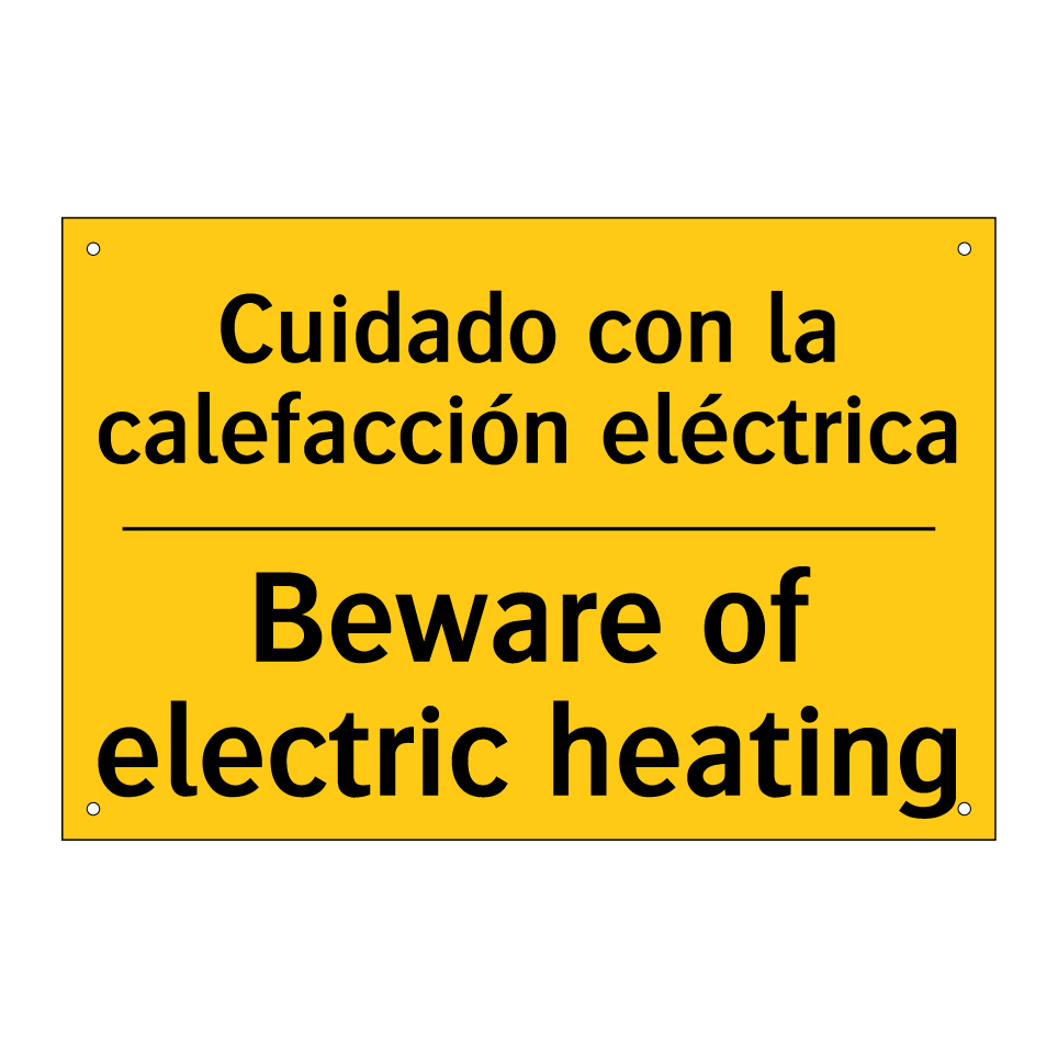 Cuidado con la calefacción eléctrica - Beware of electric heating