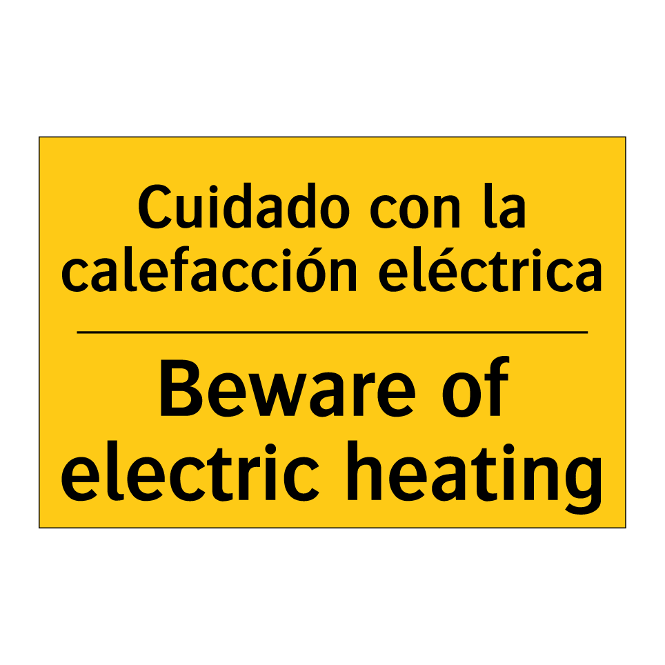 Cuidado con la calefacción eléctrica - Beware of electric heating