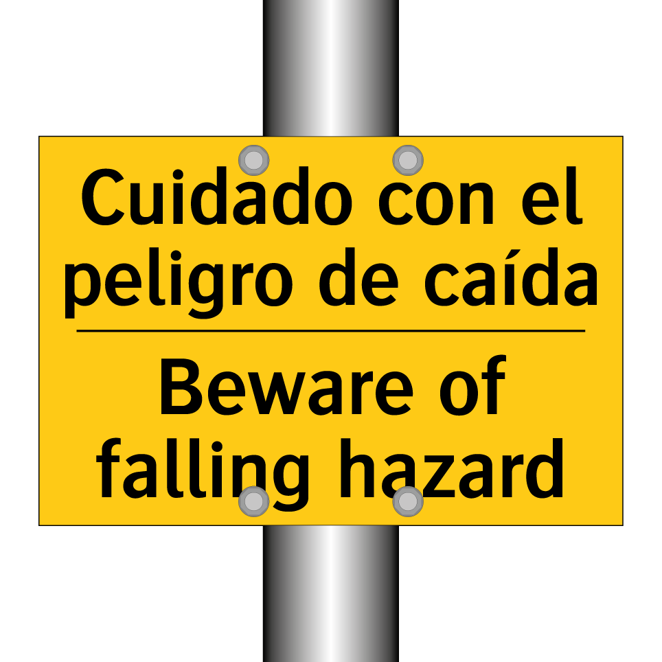 Cuidado con el peligro de caída - Beware of falling hazard