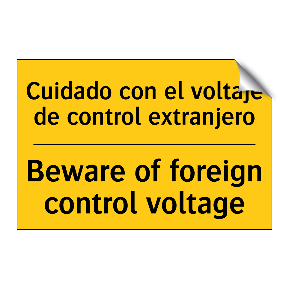 Cuidado con el voltaje de control extranjero - Beware of foreign control voltage
