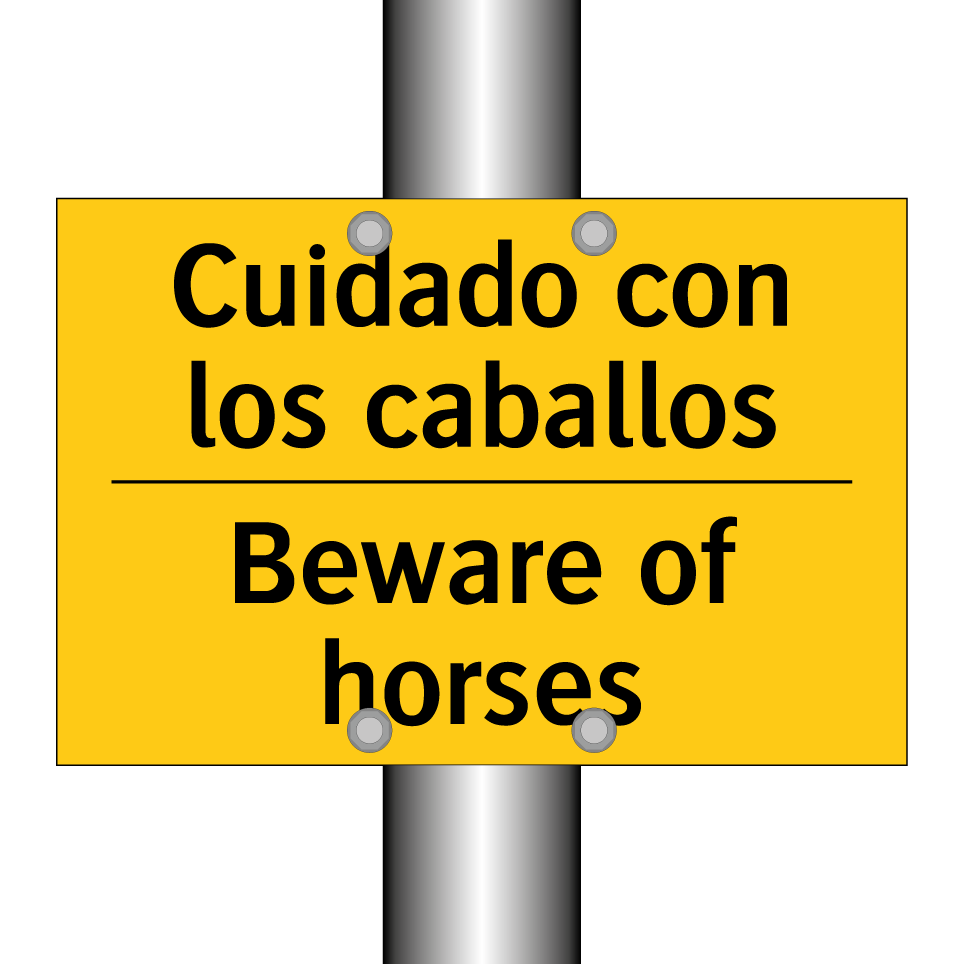 Cuidado con los caballos - Beware of horses