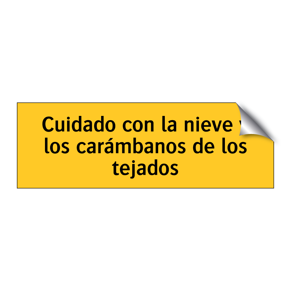 Cuidado con la nieve y los carámbanos de los tejados